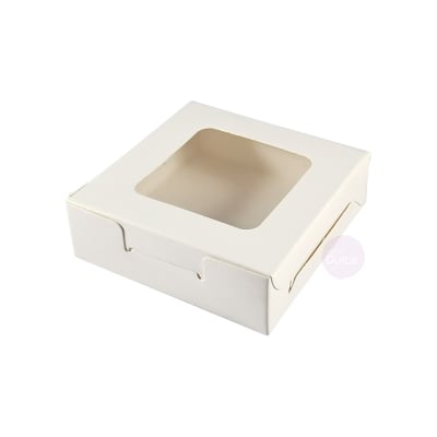 Caja Cartulina para 1 Alfajor 8x8x2,5 cm. Blanca1