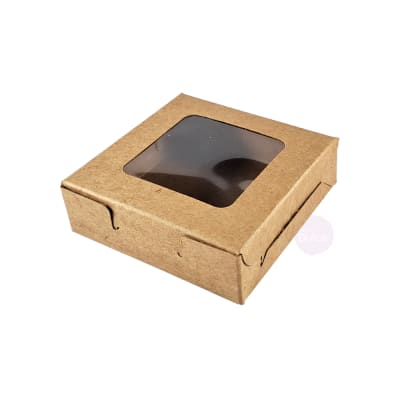 Caja Kraft para 1 Alfajor 8x8x2,5 cm.