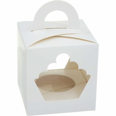 Caja para 1 Cupcake Blanca Cartulina1