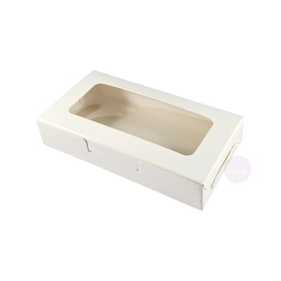 Caja Cartulina para 2 Alfajores 13x7x2.5 cm. Blanca