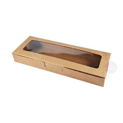Caja Kraft para 3 Alfajores 20x7x2.5 cm.