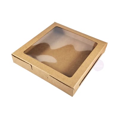 Caja Kraft para 4 Alfajores 15x15x2.5 cm.1