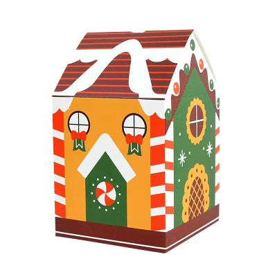 Set Cajas Casa Navidad N°7 14x8,5x8,5 cm. 4 Unidades