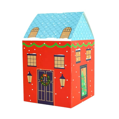 Set Cajas Casa Navidad N°6 14x8,5x8,5 cm. 4 Unidades