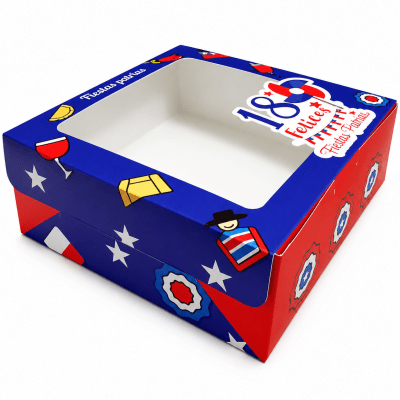 Caja Fiestas Patrias N°2 - 23x23x9 cm. Cartulina