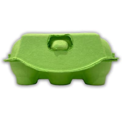 Caja para 6 Huevos Cartón Verde 6 Unidades