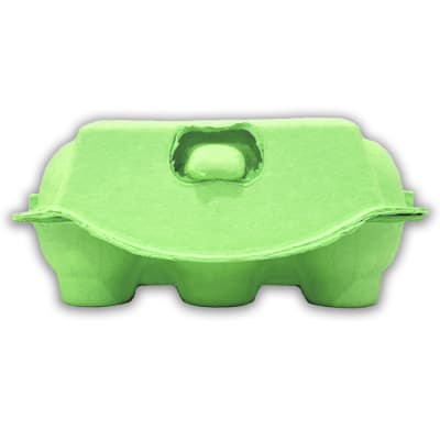 Caja para 6 Huevos Cartón Verde Menta 6 Unidades