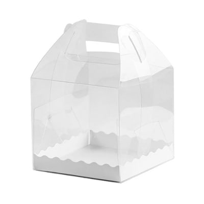 Caja Transparente con Asa 19,5x19,5*18 cm.