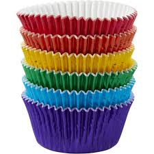 Cápsulas Cupcake Metalizadas 80 unidades