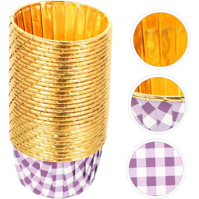 Capsulas Plegadas Cupcake Cuadrille Morado 20 Unidades