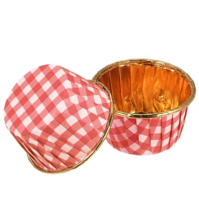 Capsulas Plegadas Cupcake Cuadrille Rojo 20 Unidades