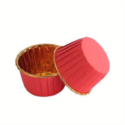 Capsulas Plegadas Cupcake Rojo 20 Unidades