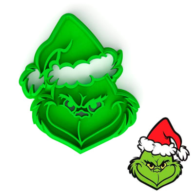 Cortador Marcador Cara Grinch Plástico1