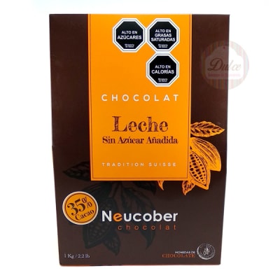 Neucober Leche 35% Cacao Sin Azúcar 1 kg.