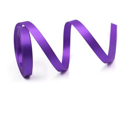 Cinta de Tela para Lazo Liso Morado 5 Metros