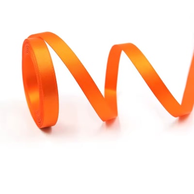 Cinta de Tela para Lazo Liso Naranjo 5 Metros