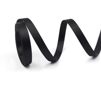 Cinta de Tela para Lazo Liso Negro 5 Metros