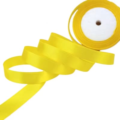 Cinta de Raso 1 cm. Amarillo 10 Metros