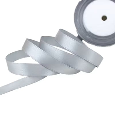 Cinta de Raso 1 cm. Gris Perla 10 Metros1