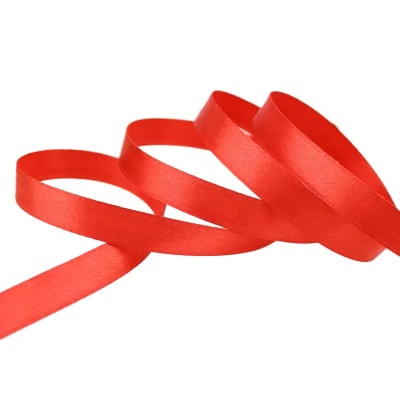 Cinta de Raso 1 cm. Rojo 10 Metros