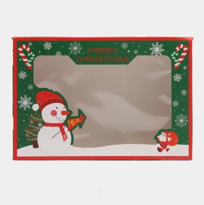 Set Cajas Navidad N°2 Muñeco de Nieve Verde 4 Unidades1