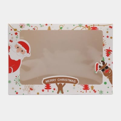 Set Cajas Navidad N°1 Santa y Reno Blanco 4 Unidades