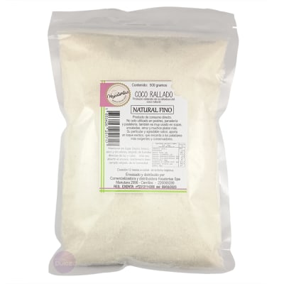 Coco Rallado Natural Fino Blanco Kreatortas 500 gr.