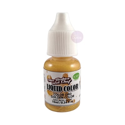 Colorante Liquid Color Oro Ma Baker and Chef 10 ml.
