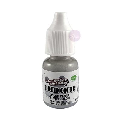 Colorante Liquid Color Plata Ma Baker and Chef 10 ml.