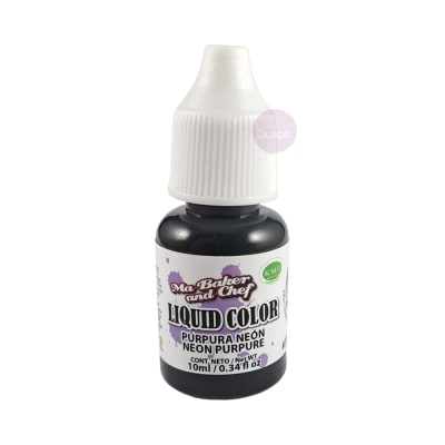 Colorante Liquid Color Purpura Neón Ma Baker and Chef 10 ml.