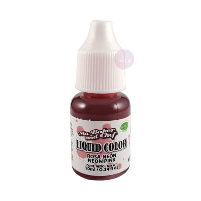 Colorante Liquid Color Rosa Neón Ma Baker and Chef 10 ml.