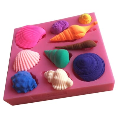 Molde Fondant Conchitas y Caracoles 11