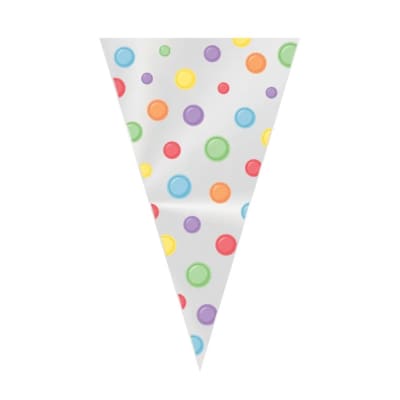 Bolsa Cono Lunares de Colores 10 Unidades