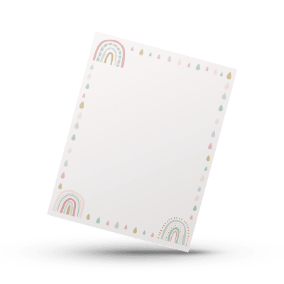 Cookie Card 10x13 cm. Arcoiris 10 Unidades