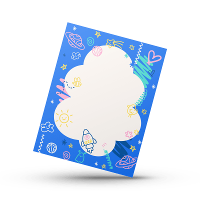 Cookie Card 10x13 cm. Espacial 10 Unidades