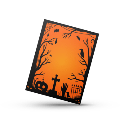 Cookie Card 10x8,5 cm. Halloween N°4 - 10 Unidades1