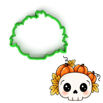 Cortador Calavera con Calabazas Plástico1
