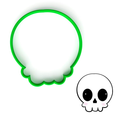 Cortador Calavera Galletón Plástico
