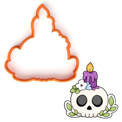 Cortador Calavera con Vela Plástico1