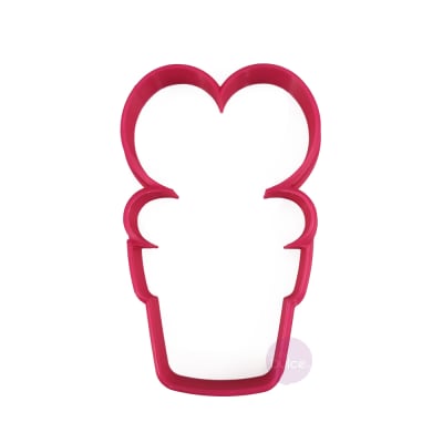 Cortador Plástico Corazón en Maceta1