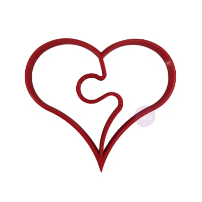 Cortador Plástico Corazón Rompecabezas1