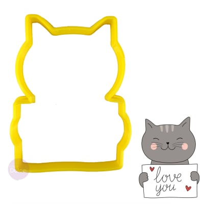 Cortador Plástico Gato con Mensaje1
