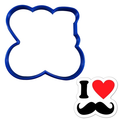 Cortador Plástico I Love Mostacho