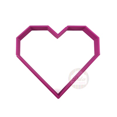 Cortador Plástico Corazón Geométrico1