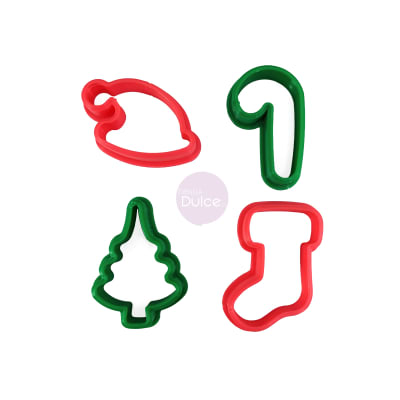 Set Cortadores Mini Navidad 4 Piezas Plásticos1