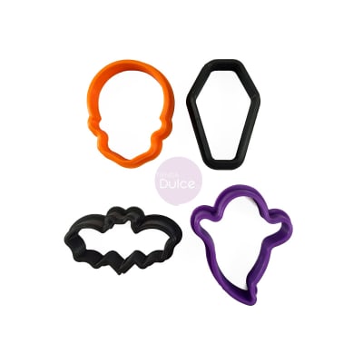 Set Cortadores Plásticos Mini Halloween 4 Piezas