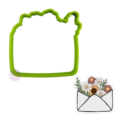 Cortador Plástico Sobre con Flores1