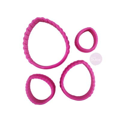 Cortador Plástico Hoja de Rosa 4 Piezas1