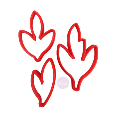 Cortador Plástico Hoja de Peonía 3 Piezas1