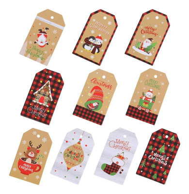 Etiquetas Tags Navidad N°2 - 10 Unidades